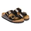 Birkenstock Arizona Leather Croc Print - Black